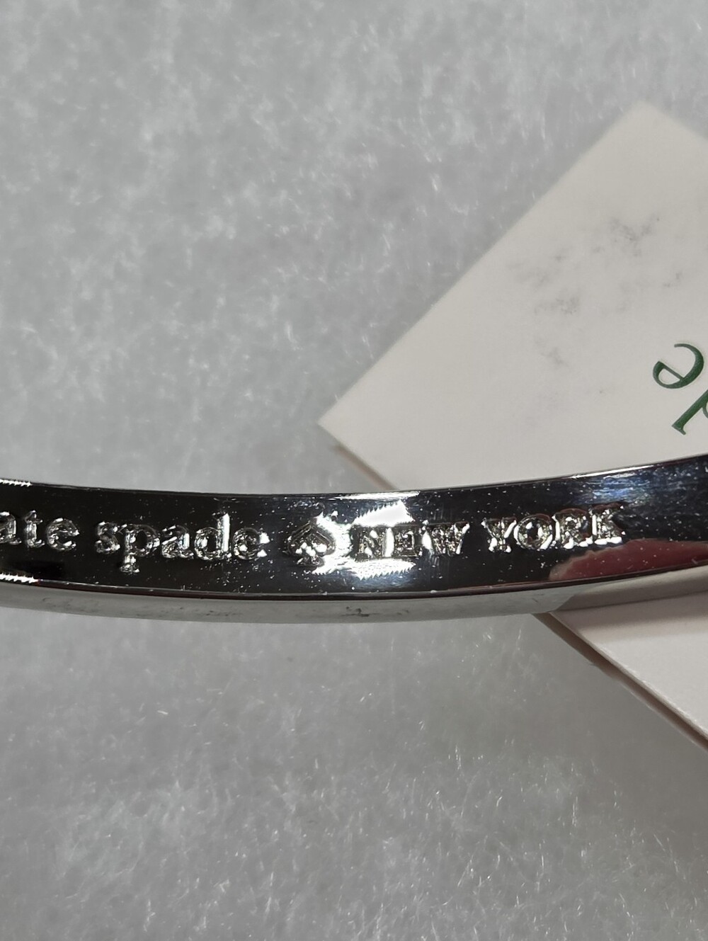Kate Spade Blue Glow Spot The Spade Enamel Hinged Bangle - Picture 6 of 9
